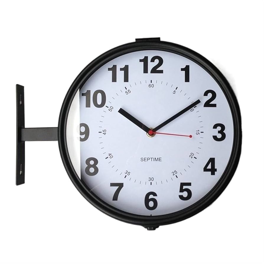 ※maco8※DOUBLE FACE WALL CLOCK Amazon.com: JIYTG Double Sided Clock Waterproof Metal Wall